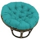preview thumbnail 15 of 16, 48-inch Indoor/Outdoor Papasan Cushion (Cushion Only) Aqua Blue