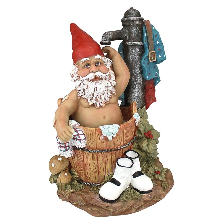Shop Design Toscano Tubby The Bathing Garden Gnome Statue On