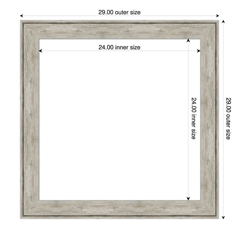 Amanti Art Crackled Metallic Framed Dry Erase Magnetic Board - 29 x 29 in
