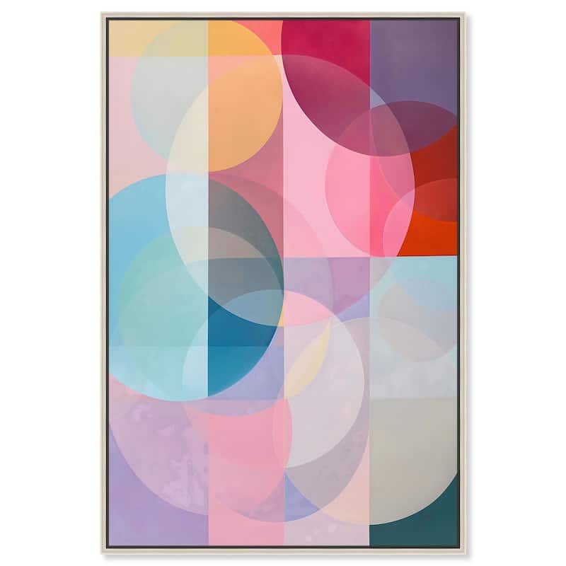 Oneiric Circles IV Canvas by Art Remedy - Silver - 36" x 54"