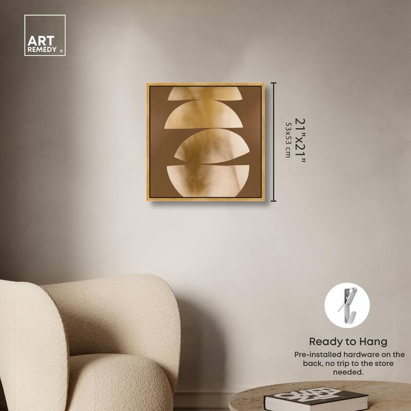 Golden Crescents II Canvas by Art Remedy