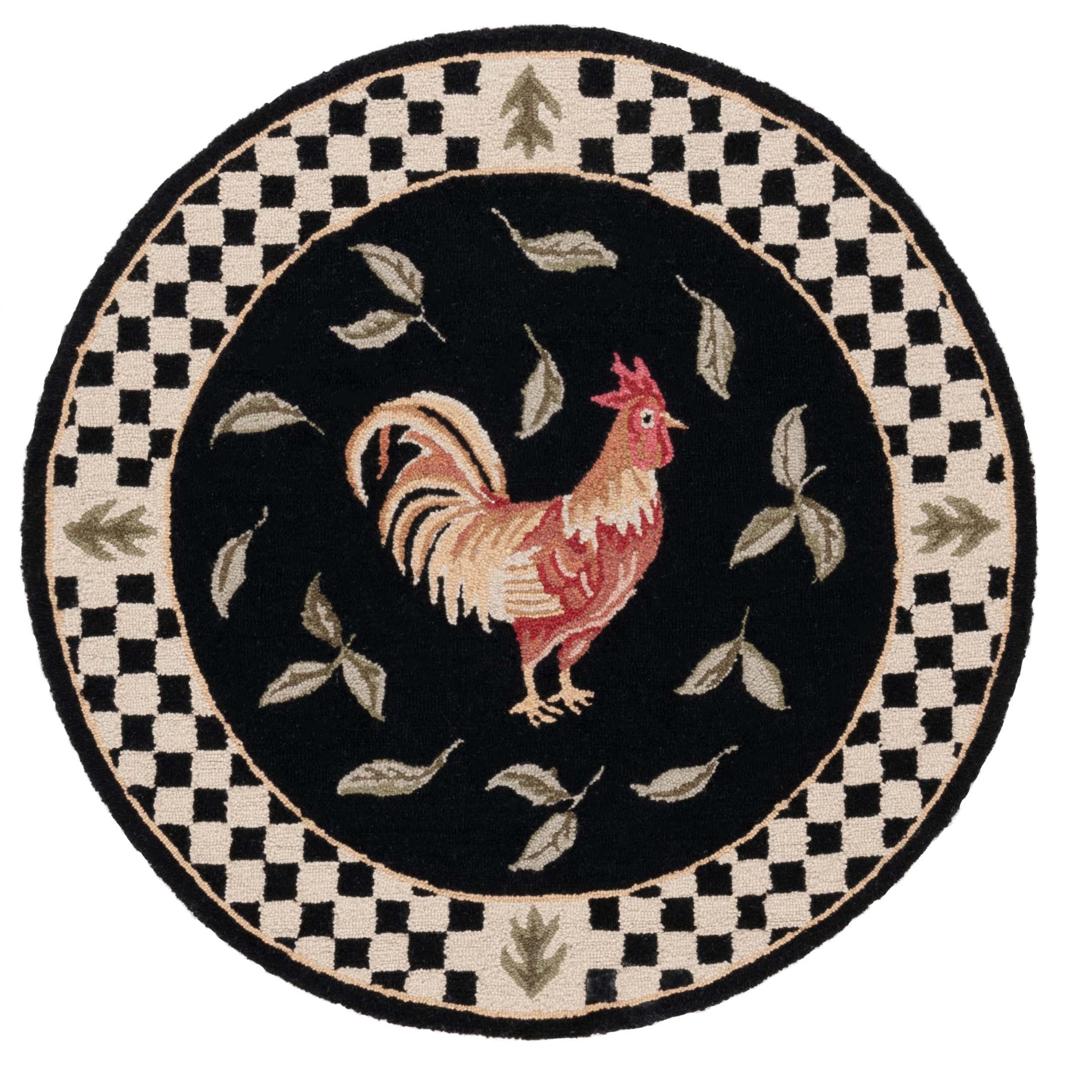 SAFAVIEH Hand-hooked Vintage Poster Rasma Rooster Wool Rug.. - On