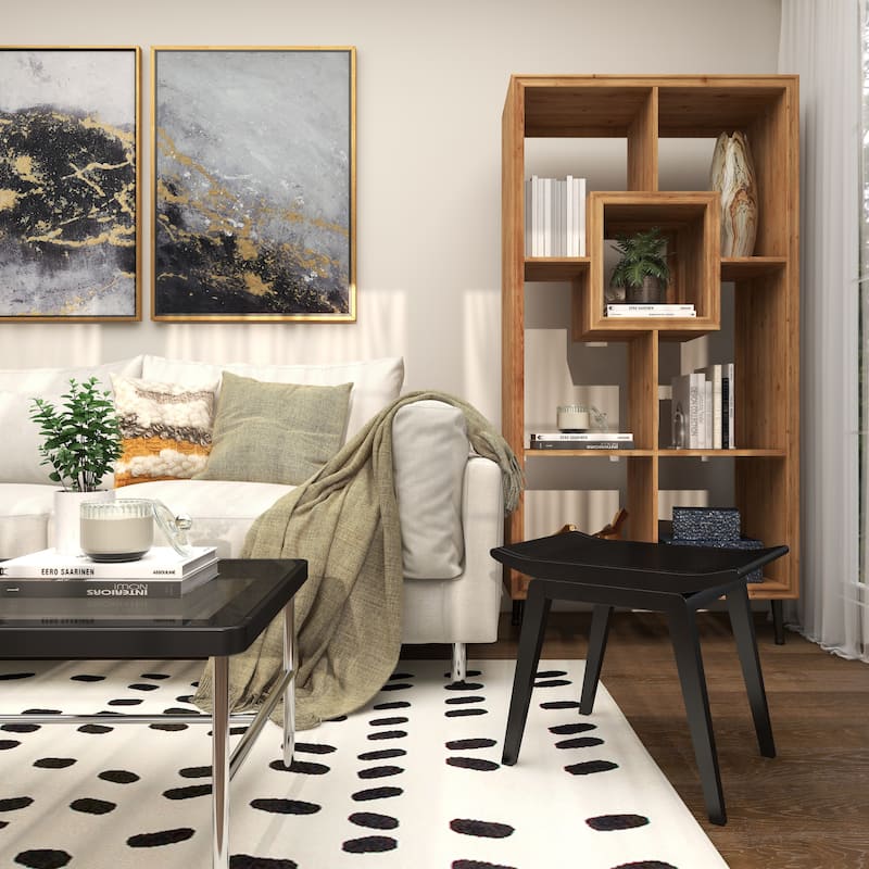 Wood Traditional Stool 17 x 19 x 15 - 19 x 15 x 17