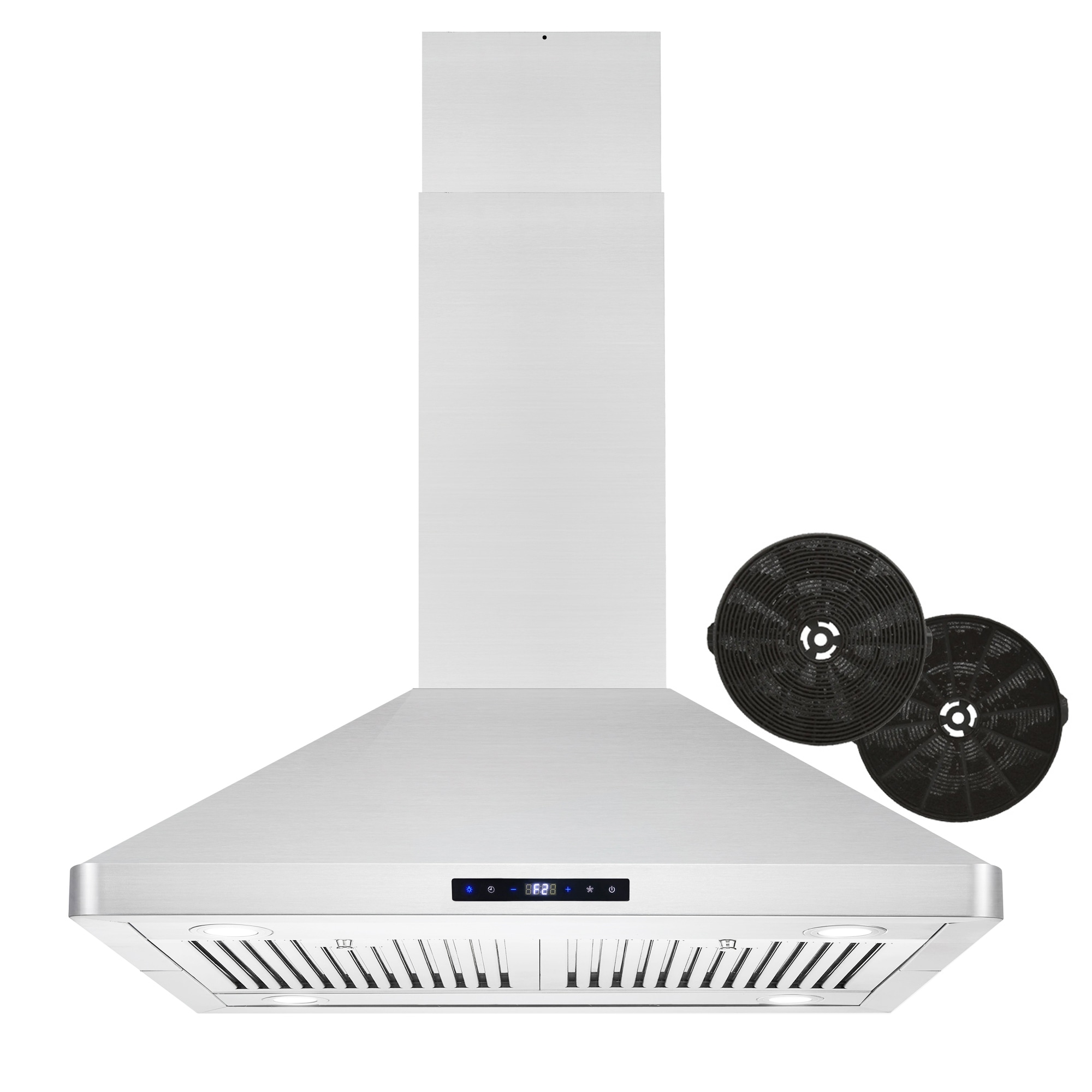 Cosmo 30 in. Ductless Island Mount Range Hood in Stainless Steel