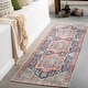 preview thumbnail 13 of 18, Arabella Vintage Medallion Printed Machine Washable Area Rug 2'7" x 14' Runner - Green/Blue