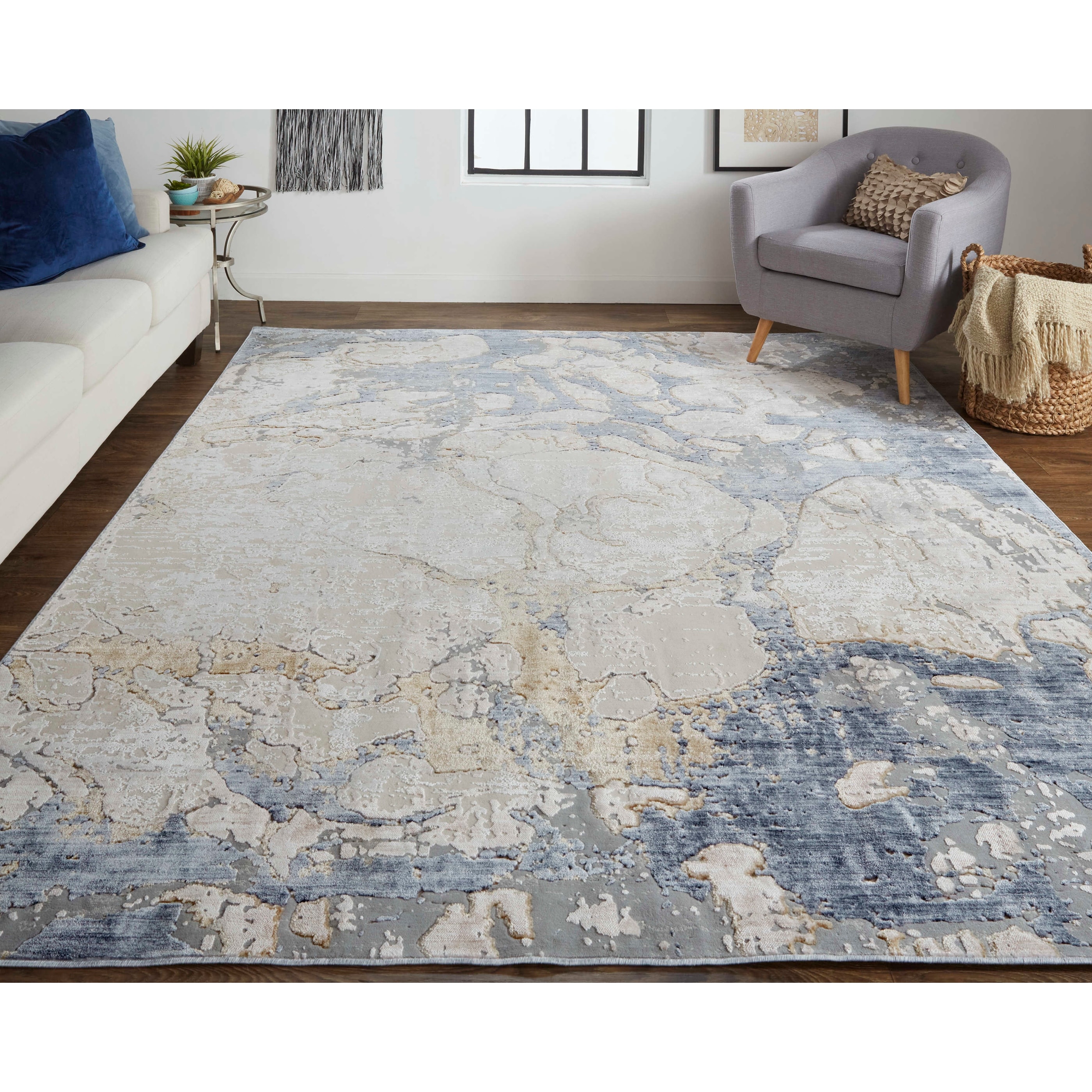 Grand Bazaar Corben Machine Made Abstract Transitional Area Rug