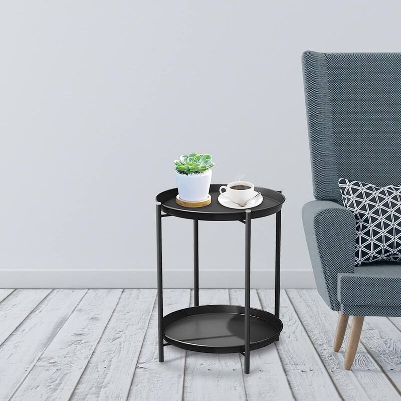 18" or 28" Round Outdoor Side Table End Table Coffee Table