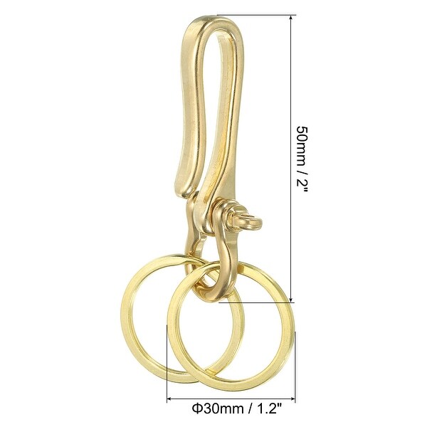 Hotop 3 Pcs Fish Hook Keychain Belt Clip Key Rings Solid Brass Solid U Shape Hook Key Chain Belt Wallet Clip Holder Gold Loop For Men Women Wallet Chain Purse Accessory At - View #14