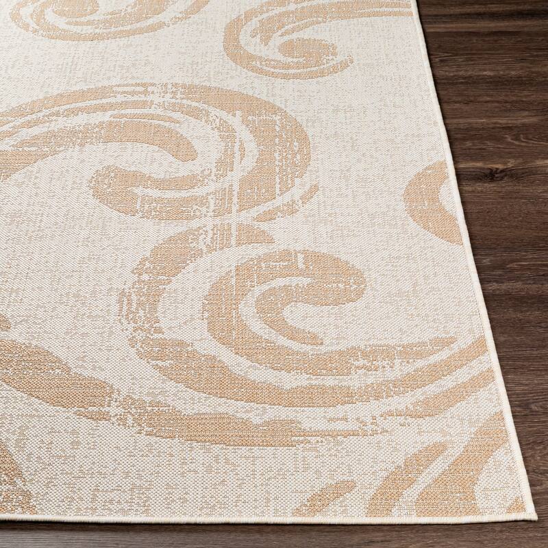 Kimarlee Indoor/ Oudoor Scroll Area Rug