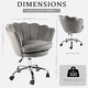 preview thumbnail 14 of 27, VANITII Accent Chair Swivel Vanity Chair Office Desk Chair With Wheels Modern Height Adjustable Pink/Grey/White