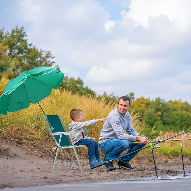 Portable Folding Beach Chair with Detachable Umbrella