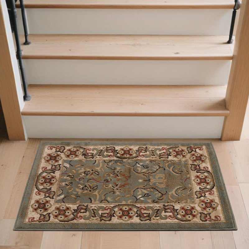 Superior Heritage Traditional Floral Scroll Indoor Area Rug