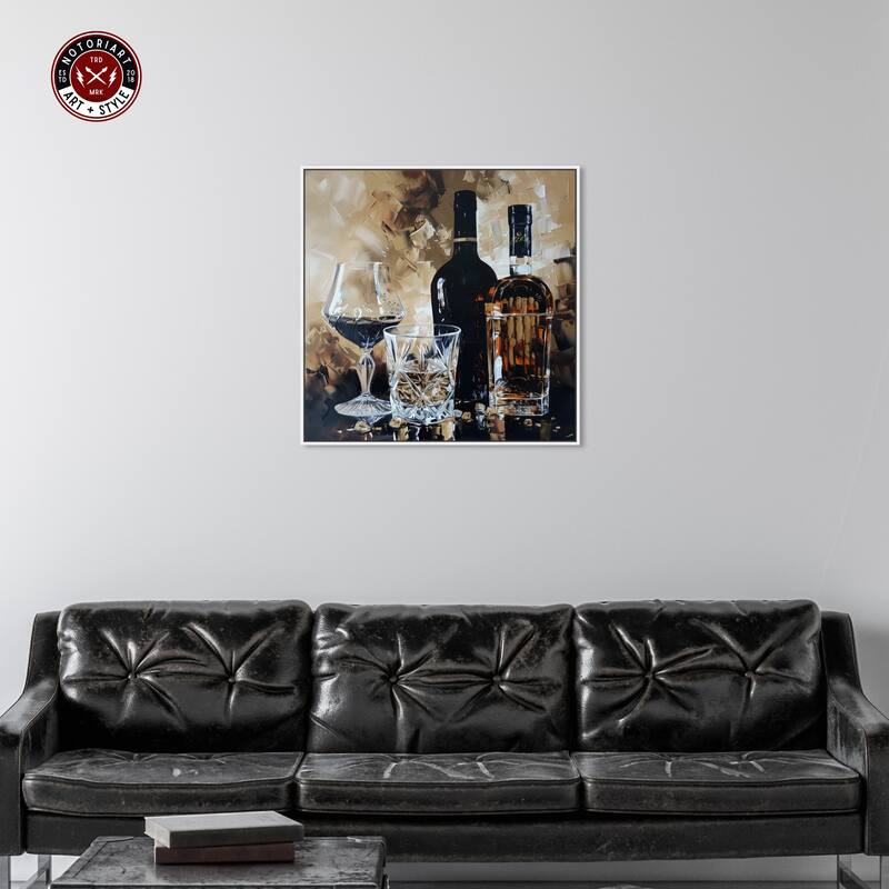 Notoriart His Favorite Drink Framed Bar Cart Art For Men