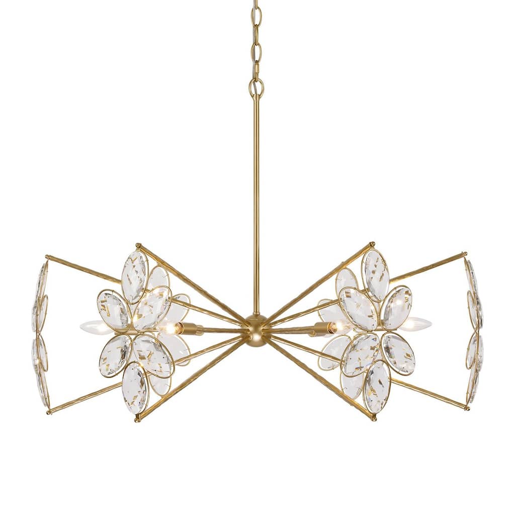 Savoy House 1-4529-6 Marbella 6 Light 36" Wide Crystal Abstract