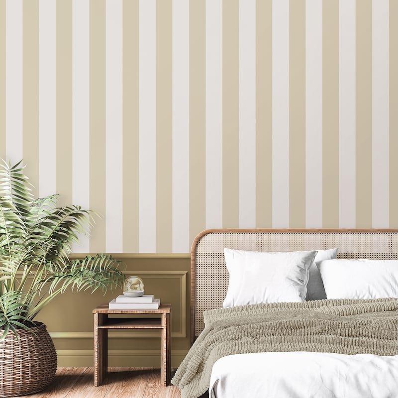 Fine Decor Tavish Light Yellow Stripe Wallpaper