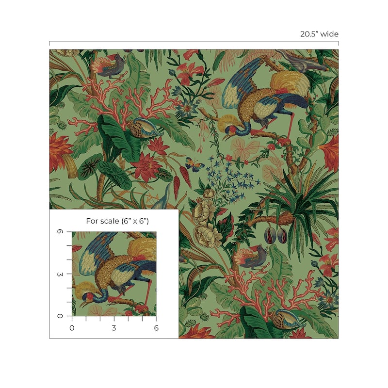 NextWall Tropical Canopy Peel and Stick Wallpaper