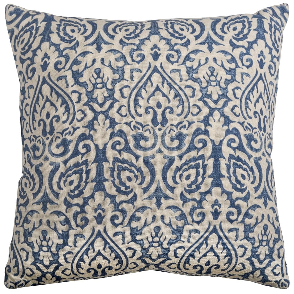 Rizzy Home Cotton Damask Throw Pillow, 22x22