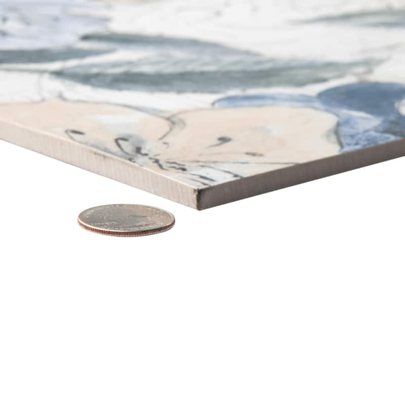 Merola Tile Parete Setoso White 23-1/2" x 47" Porcelain Floor and Wall Tile