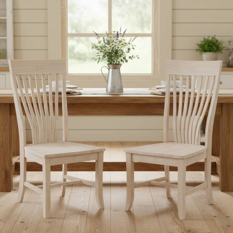 Solid Wood Amanda Dining Chairs - Set of Two