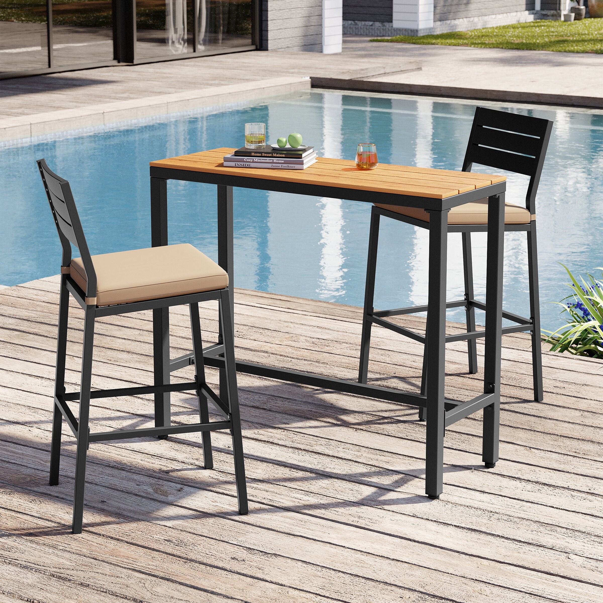 Patio Outdoor Bar Table Counter Height Rectangle See Picture Bed Bath Beyond 37253842