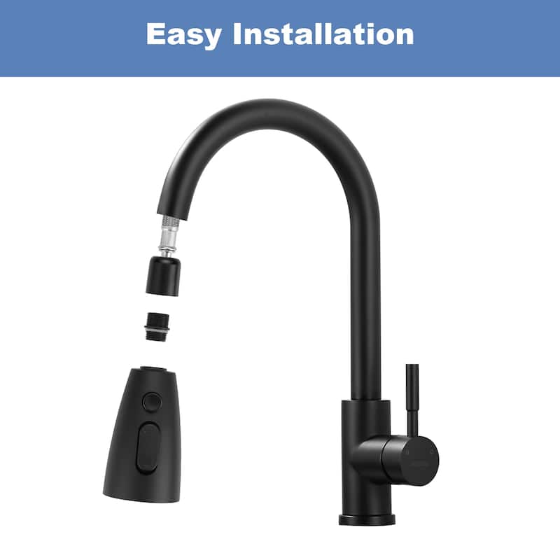 WOWOW 3 Function Kitchen Faucets Head Replacement with 9-Adapters