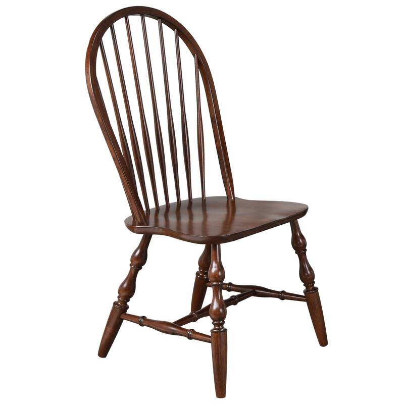Extendable Dining Set 8 Seater - Rectangular Table with Butterfly Leaf - Distressed Brown Finish