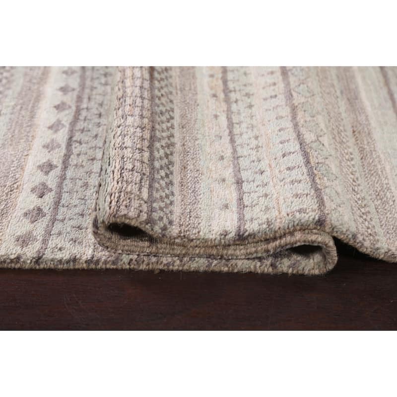 Contemporary Gabbeh Kashkoli Wool Runner Rug Handmade Oriental Carpet - 2'8" x 10'2"