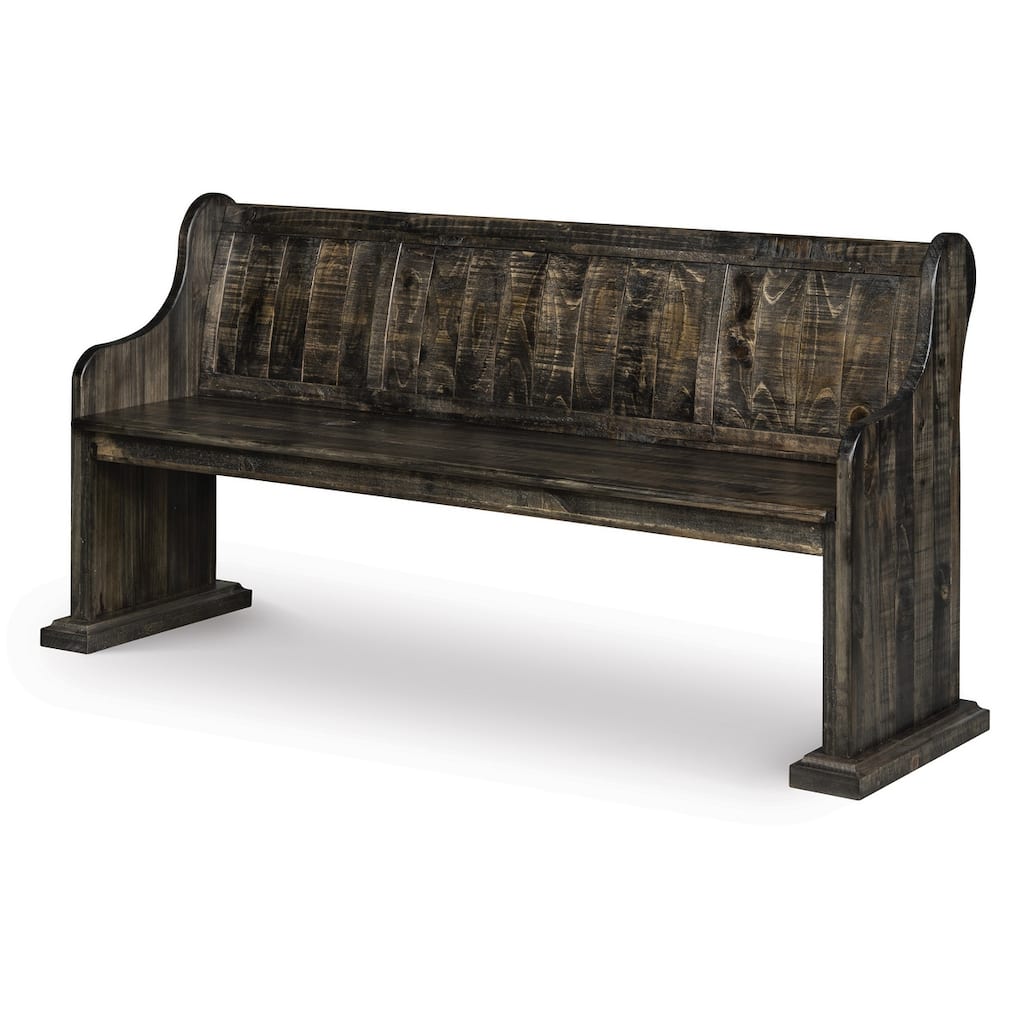 Magnussen Home Bellamy Peppercorn Bench - 67.75"W x 20.5"D x 34.38"H