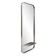 preview thumbnail 3 of 5, Allan Andrews Rectangular Stainless Steel Framed Wall Mirror with Built In Shelf - 44"H x 20"W