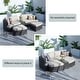 preview thumbnail 32 of 33, 5-piece Patio Aluminum Wicker Daybed Sectional Sofa Set with 1 Side Table and 2 Ottomans