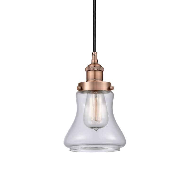 Innovations Lighting 616-1PH-10-6 Bellmont Pendant Bellmont 6" Wide - Antique Copper / Clear