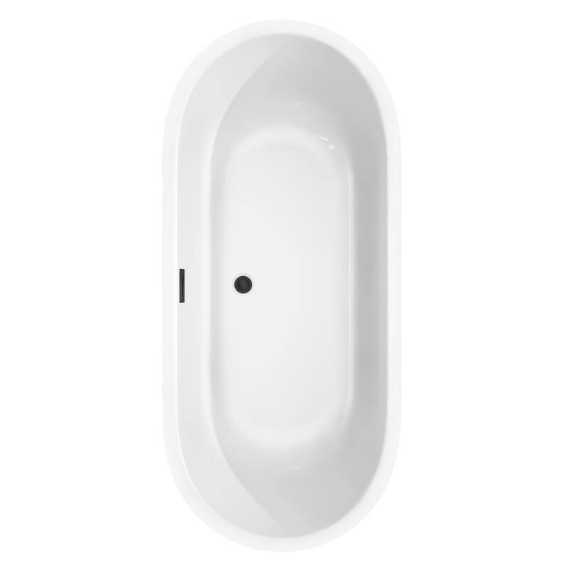 Wyndham Collection Juliette 71" Free Standing Acrylic Soaking Tub with