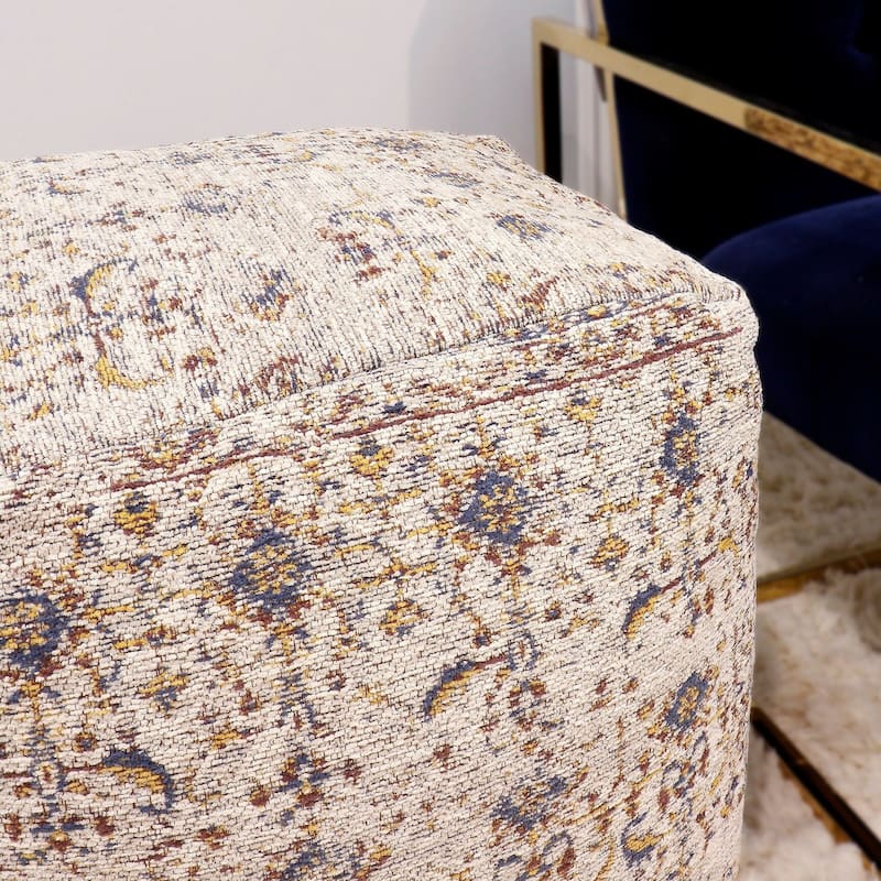 Pasargad Home Grandcanyon Distressed Cotton Pouf