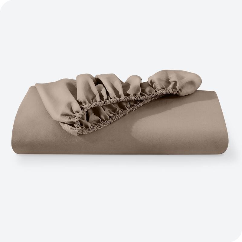 Bare Home Double Brushed Deep Pocket Fitted Sheet