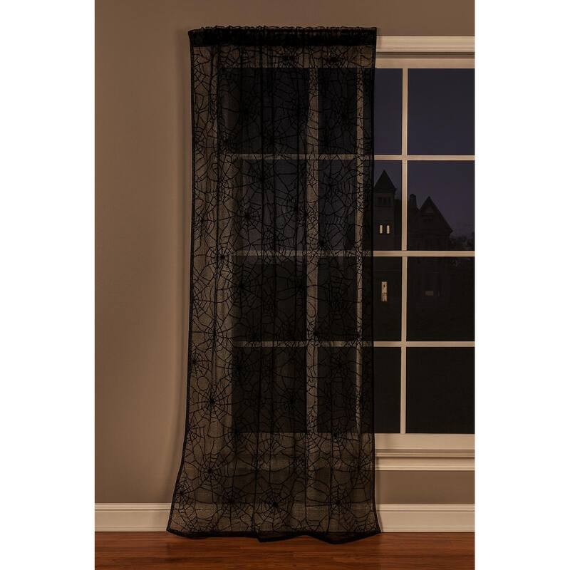 Halloween Spider Web Curtain