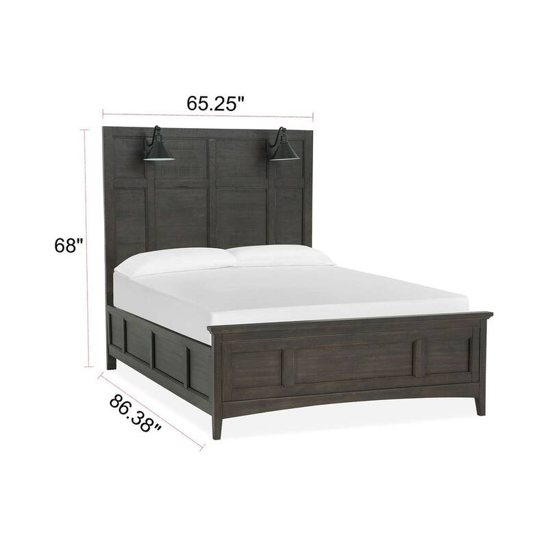 Magnussen Home Westley Falls Graphite Lamp Panel Bed