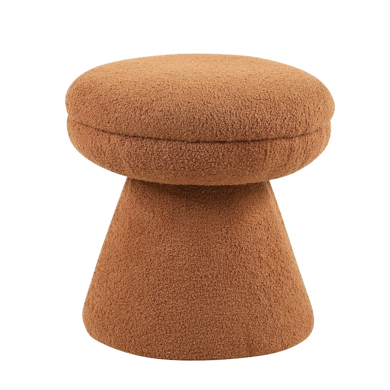 Furniture of America Silas Modern 18-inch Mushroom Upholstered Ottoman