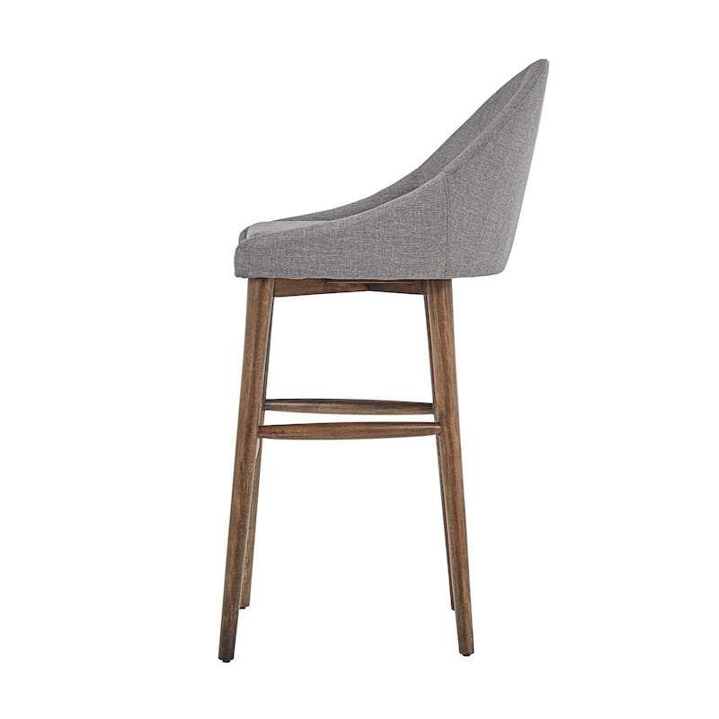 Natoma Walnut Mid-Century Wood Stool by iNSPIRE Q Modern (Set of 2)