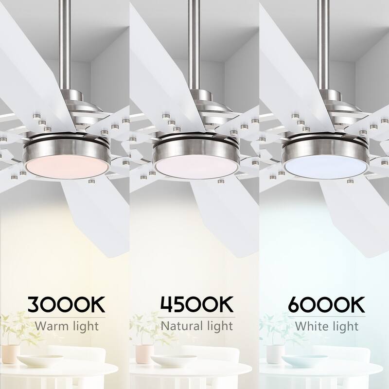 MLiAN 60/72 inch 8 Blades Indoor LED Ceiling Fan with Remote control