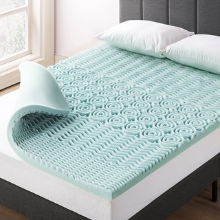Lucid Comfort Collection 3 in. Gel and Aloe Infused Memory Foam Topper -  Queen HDLU30QQ30GT - The Home Depot