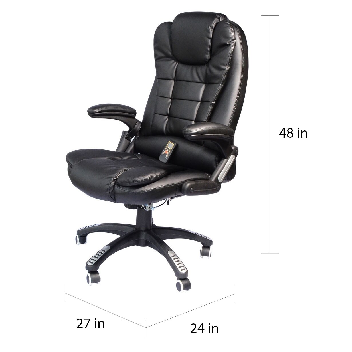 Homcom Black Ergonomic Heated Massage Executive Chair On Sale Overstock 18088239