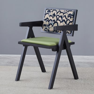 Armrest Solid Wood Dining Chair, Living Room Chair