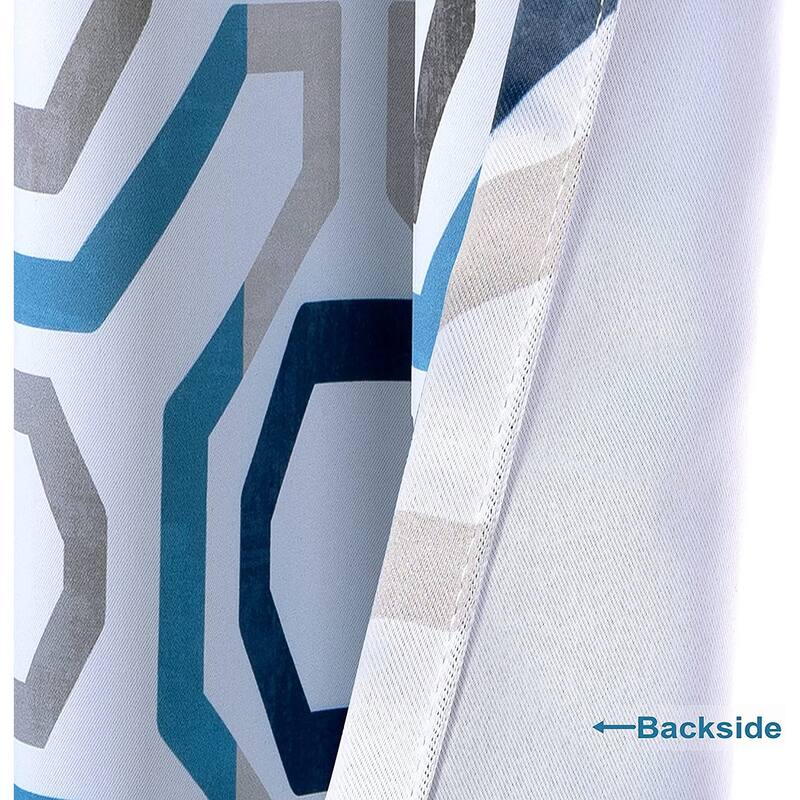 DriftAway Camden Geometric Lattice Printed Grommet Blackout Curtains