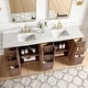 preview thumbnail 80 of 126, Oza Bath Vanity with Quartz Stone Top and Mirror