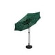 preview thumbnail 14 of 26, 9' Solar Lighted Patio Umbrella with Bronze Base Dark Green
