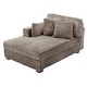 preview thumbnail 137 of 150, 42" W Plush Corduroy Upholstered Chaise Lounge Sleeper for Living