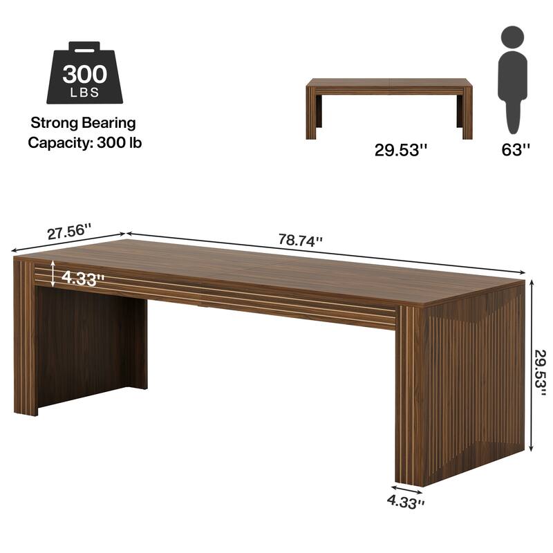 79 Inch Extra Long Desk, Two Person Desk, Double Computer for Home Office