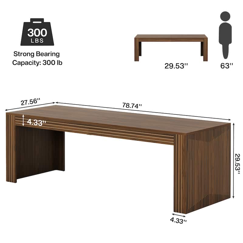 79 Inch Extra Long Desk, Two Person Desk Double Desk for Home Office