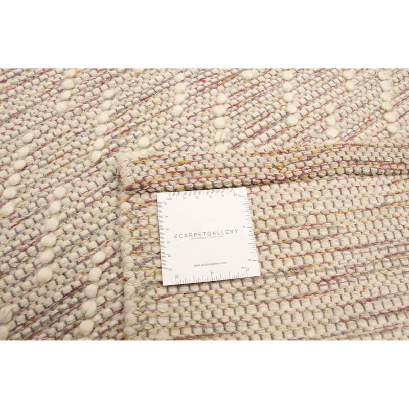 ECARPETGALLERY Braid weave Sienna Cream Wool Rug - 4'11 x 7'11