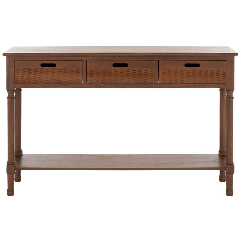 SAFAVIEH Macie 3-Drawer Console Table - 47.3" W x 13" L x 29.5" H - 47.3" W x 13" L x 29.5" H - 47Wx13Dx30H